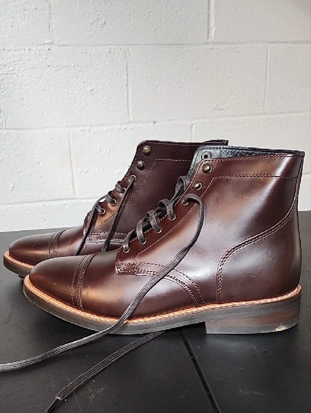 Thursday Men's Captian Brown Leather Lace-Up Boots